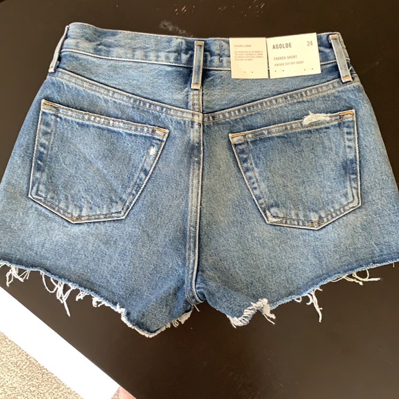 BNWT Agolde Parker shorts in swap meet dark - Picture 4 of 4